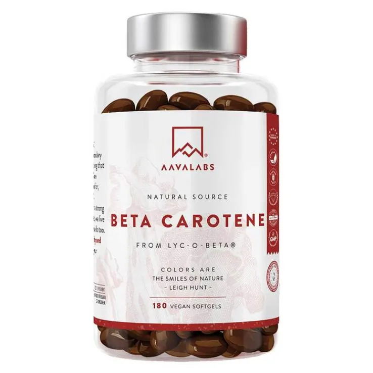 Aavalabs Beta Carotin Vitamin A vegan Weichkapseln, 180 St