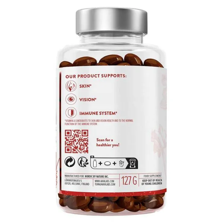 Aavalabs Beta Carotin Vitamin A vegan Weichkapseln, 180 St