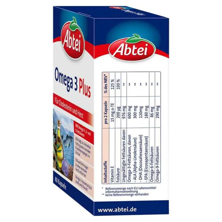 Abtei Omega-3 Plus Kapseln , 60 St