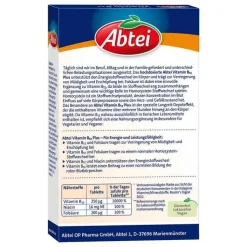 Abtei Vitamin B12 Plus Folsäure Tabletten Titandioxidfrei , 30 St