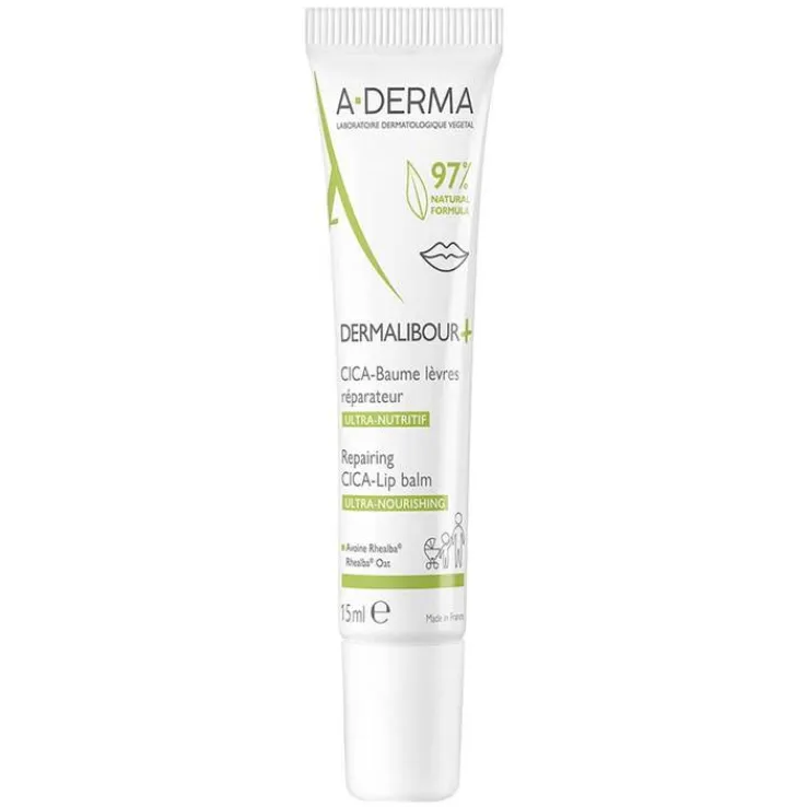 A-Derma Dermalibour + Cica Lippenbalsam, 15 ml