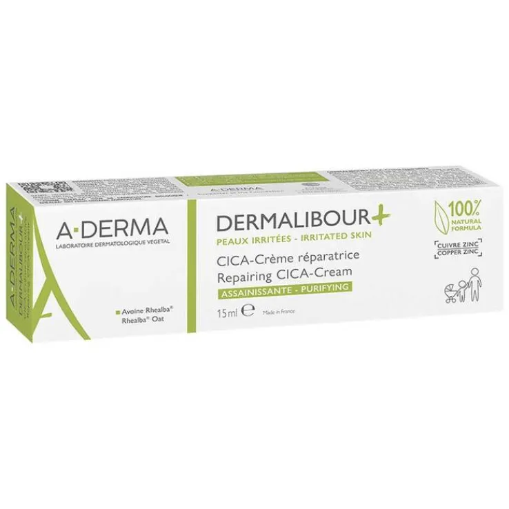 A-Derma Dermalibour + Cica reparierende Creme, 15 ml