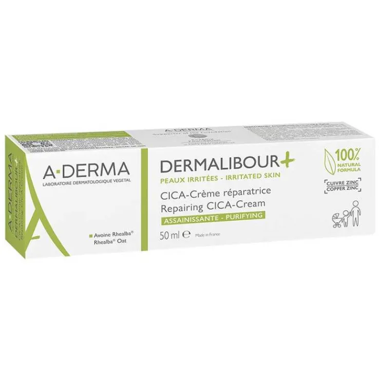 A-Derma Dermalibour + Cica reparierende Creme, 50 ml