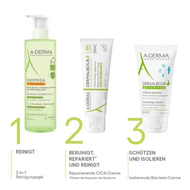 A-Derma Dermalibour + Cica reparierende Creme, 50 ml