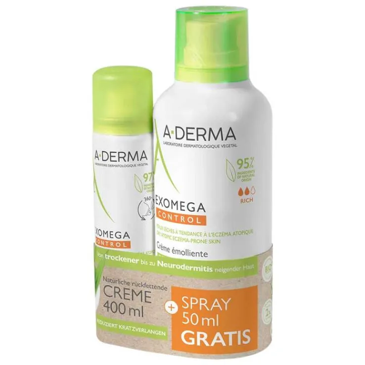 A-Derma Exomega Control Creme + Spray Promo-Kit, 1 St
