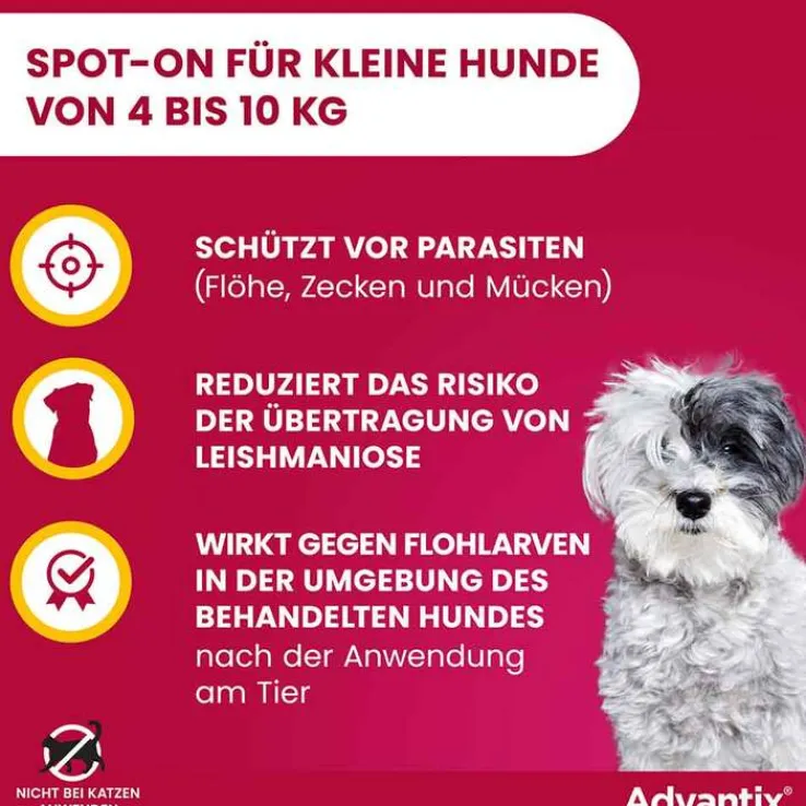 Advantix Spot-on Hund 4 - 10 kg Lösung, 4 St