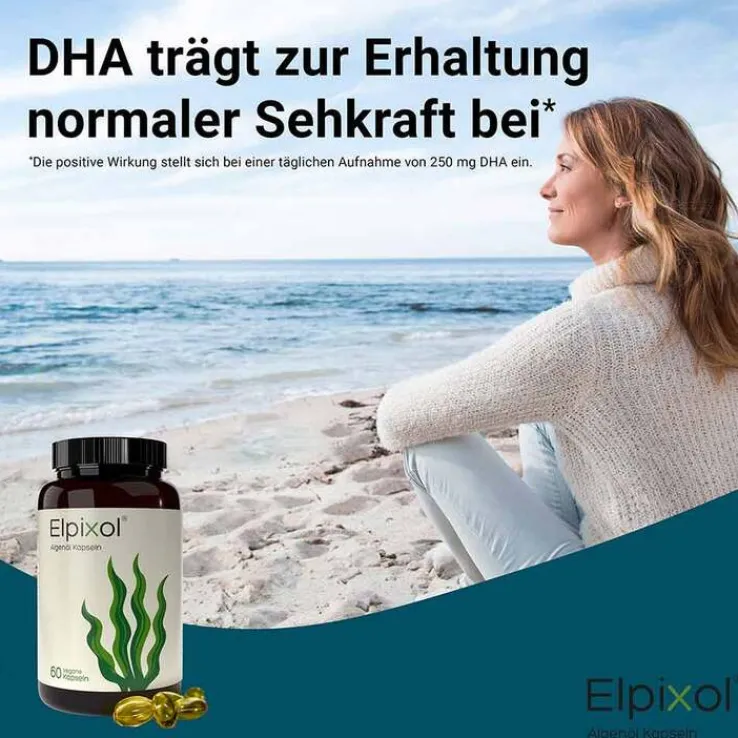 Algenöl Kapseln 1000 mg Omega-3 vegan Elpixol, 60 St