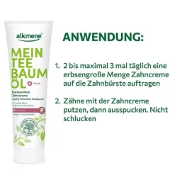 Alkmene Mein Teebaumöl Kariesschutz Zahncreme, 100 ml