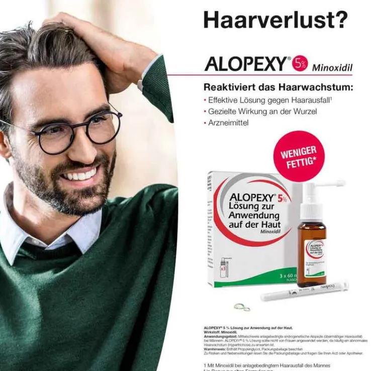 Alopexy 5% Lösung, 3X60 ml