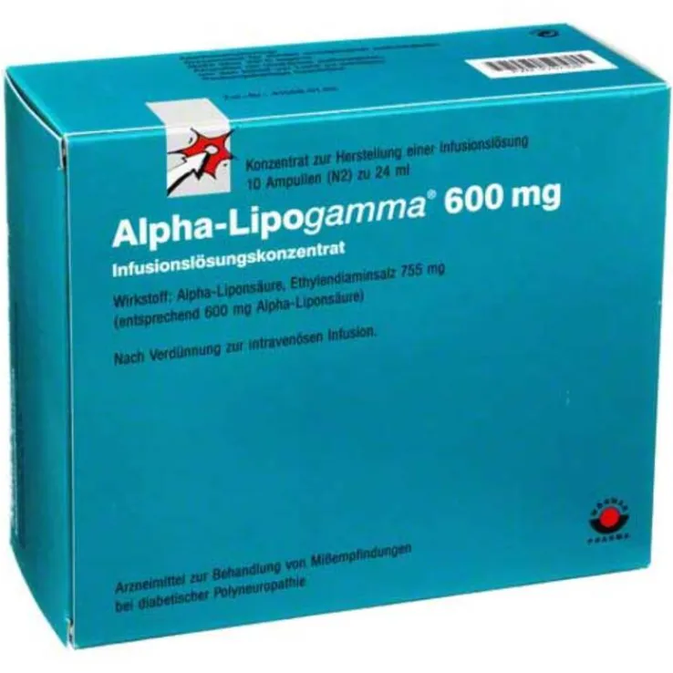 Alpha Lipogamma 600 Infusionslösung, 10X24 ml