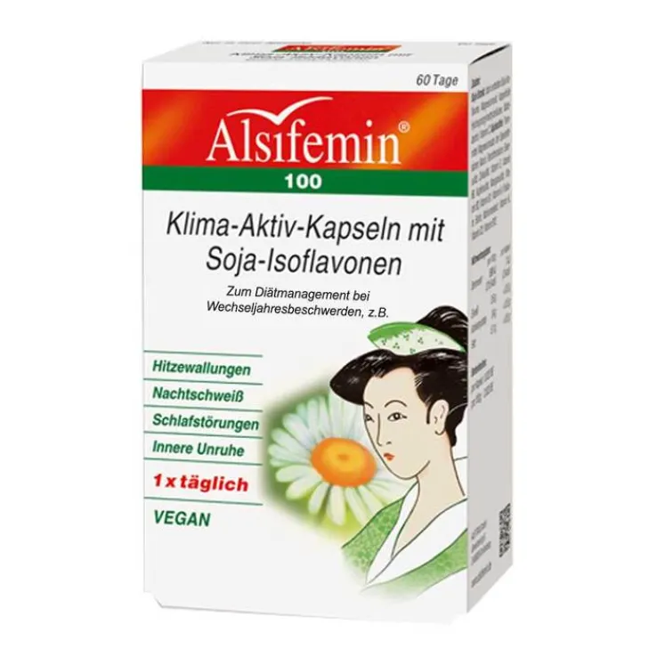 Alsifemin 100 Klima Aktiv mit Soja-Isoflavonen Kapseln, 60 St