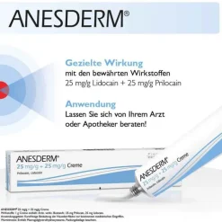 ANESDERM 25 mg/g + 25 mg/g Creme, 30 g