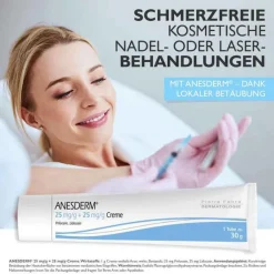 ANESDERM 25 mg/g + 25 mg/g Creme, 30 g