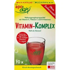 Apoday Vitamin-Komplex Kirsch-Aronia zuckerfrei Pulver , 10X5 g