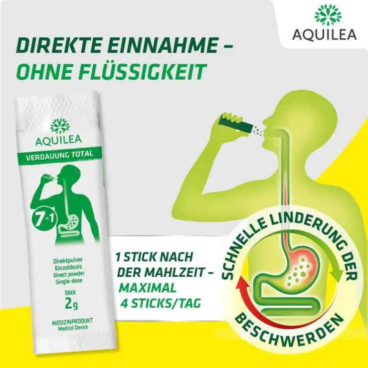 Aquilea Verdauung Total Pulver zum Einnehmen Sticks, 12 St