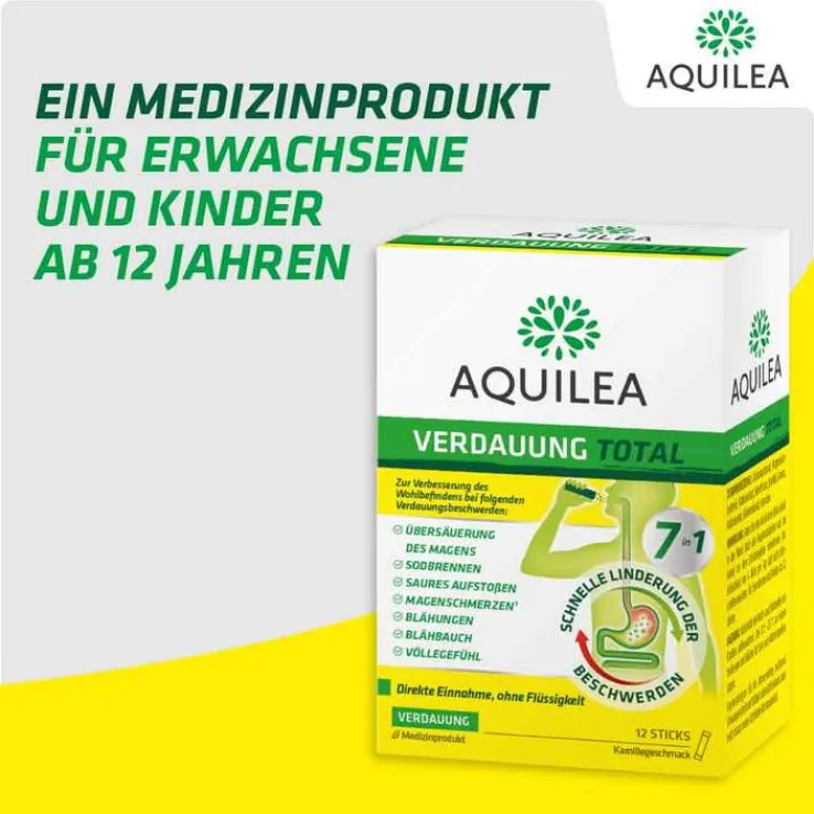 Aquilea Verdauung Total Pulver zum Einnehmen Sticks, 12 St