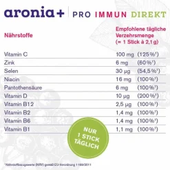 Aronia + Pro Immun direkt Direktgranulat Sticks, 30 St
