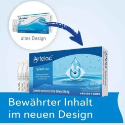 Artelac® Splash EDO® Augentropfen für trockene brennende Augen, 10X0.5 ml
