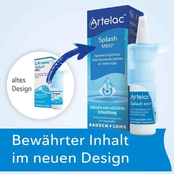 Artelac® Splash MDO® Augentropfen für trockene brennende Augen, 1X10 ml