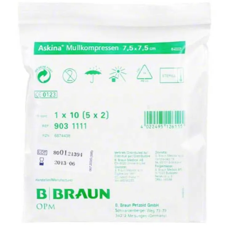 Askina Mullkompressen 5x5 cm, 5X2 St