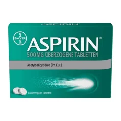 Aspirin 500 mg überzogene Tabletten, 8 St