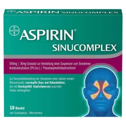 Aspirin SinuComplex 500 mg/30 mg Granulat Suspension - Herstellung Beutel , 10 St