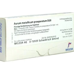 Aurum metallicum Präparat D 20 Ampullen, 8 St