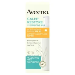 Aveeno Calm + Restore Hafer Tagespflege Creme LSF 50, 50 ml