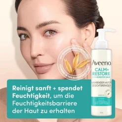 Aveeno Calm + Restore nährender Hafer Gesichtsreinigung, 200 ml