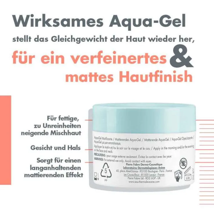 Avene Cleanance mattierendes Aqua-Gel, 50 ml