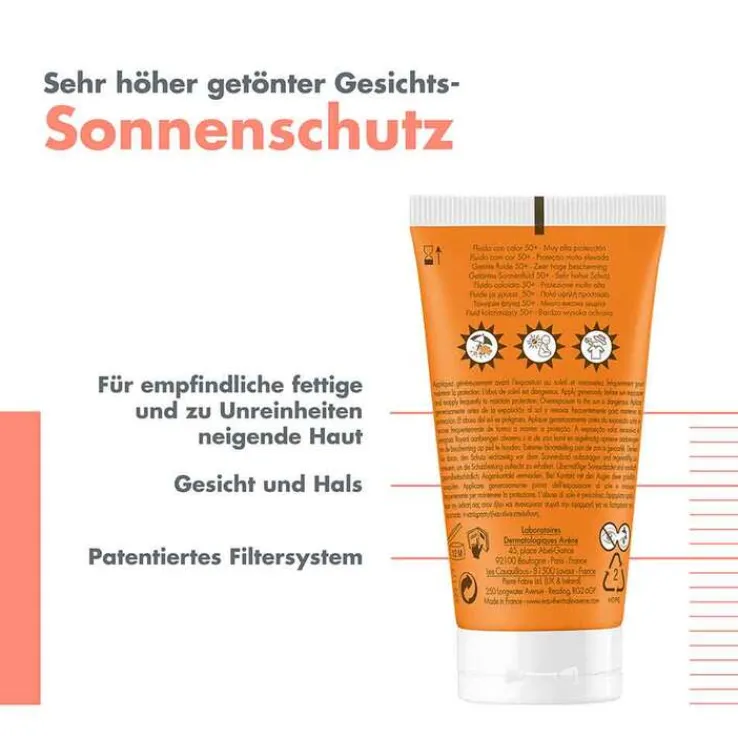 Avene Cleanance Sonnenfluid SPF 50 + getönt, 50 ml