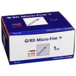 BD Micro-Fine + U 100 Ins.Spr. 12,7 mm, 100X1 ml