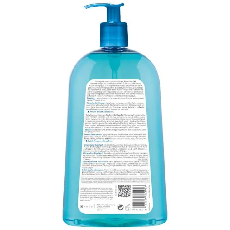 Bioderma Atoderm Gel Douche für trockene, empfindliche Haut, 1 l