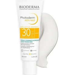 Bioderma Photoderm Akn Creme SPF 30 für unreine, ölige und zu Akne neigende Haut, 40 ml