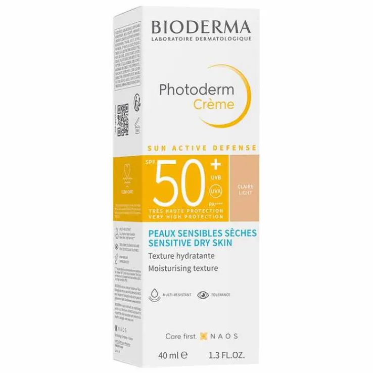 Bioderma Photoderm Creme SPF 50 + hell für trockene, sonnenempfindliche Haut, 40 ml