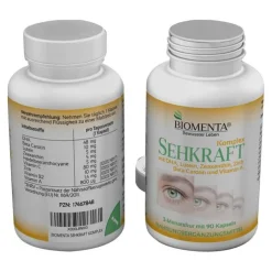 Biomenta Sehkraft Kompl.DHA Lutein Zeaxanthin Kapseln , 90 St