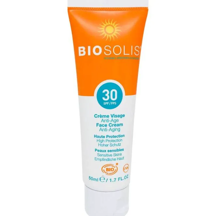Bio Sonnencreme Gesicht Anti-Aging LSF 30 Biosolis, 50 ml