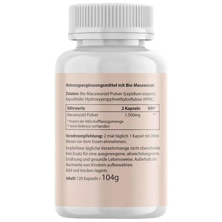 Biotanicals Maca Bio Maca Kapseln, 120 St