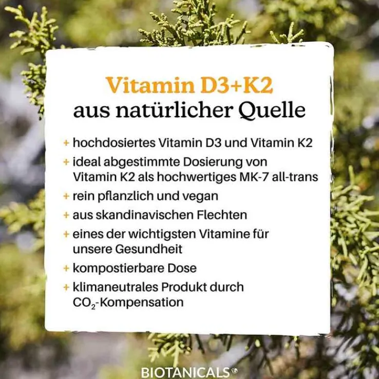 Biotanicals Vitamin D3 + K2 Kapseln, 150 St
