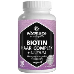 Biotin Haar Vitamine Komplex hochdos. + Silizium Kps, 90 St