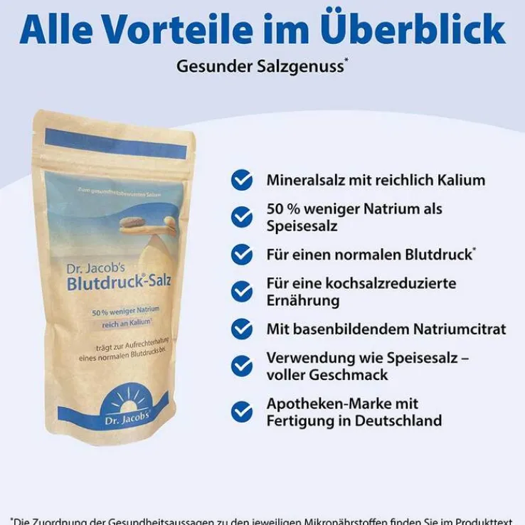Blutdruck-Salz mit Kalium Dr. Jacob`s, 250 g