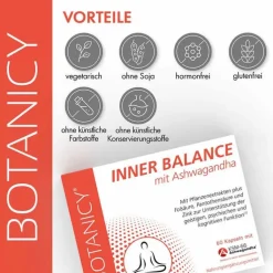 Botanicy Inner Balance mit Ashwagandha Ksm-66 Kapseln, 60 St