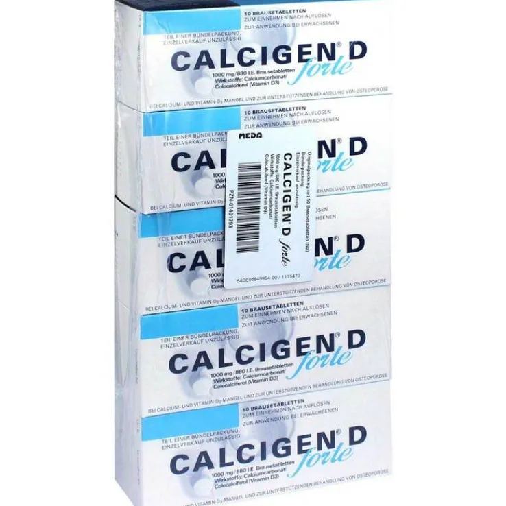Calcigen D forte 1000 mg / 880 I.E. Brausetabletten, 100 St