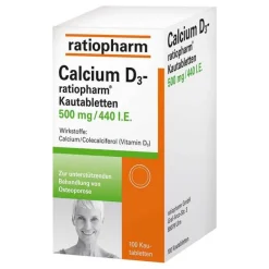 Calcium D3 ratiopharm Kautabletten, 100 St