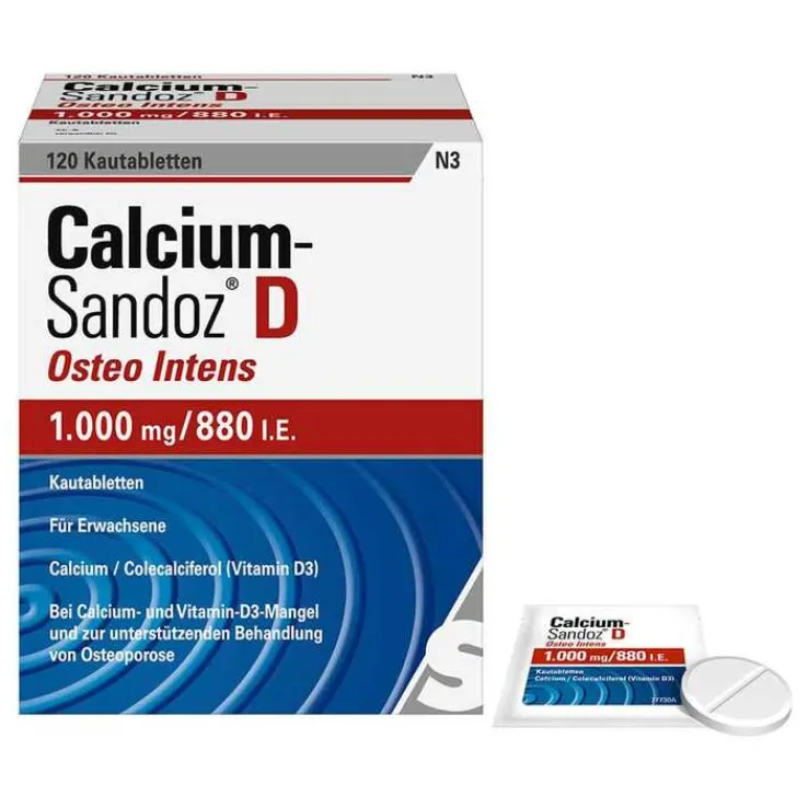 Calcium Sandoz D Osteo Intens Kautabletten, 120 St