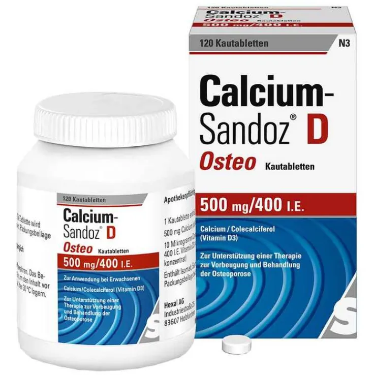 Calcium Sandoz D Osteo Kautabletten, 120 St