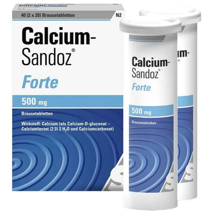 Calcium Sandoz Forte 500 mg Brausetabletten, 2X20 St