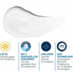 Cerave feuchtigkeitsspendende Gesichtscreme SPF 50, 52 ml