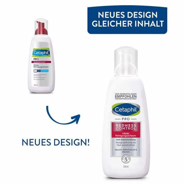 Cetaphil Pro RednessControl milder Reinigungsschaum, 236 ml
