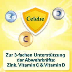 Cetebe Abwehr plus Vitamin C + Vitamin D3 + Zink Kapseln, 120 St